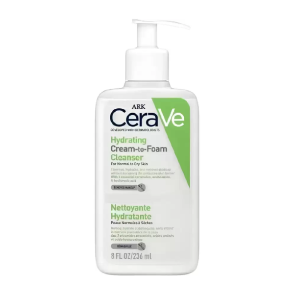 CeraVe Hydrating Cream To Foam Cleanser 236ml - Image 3