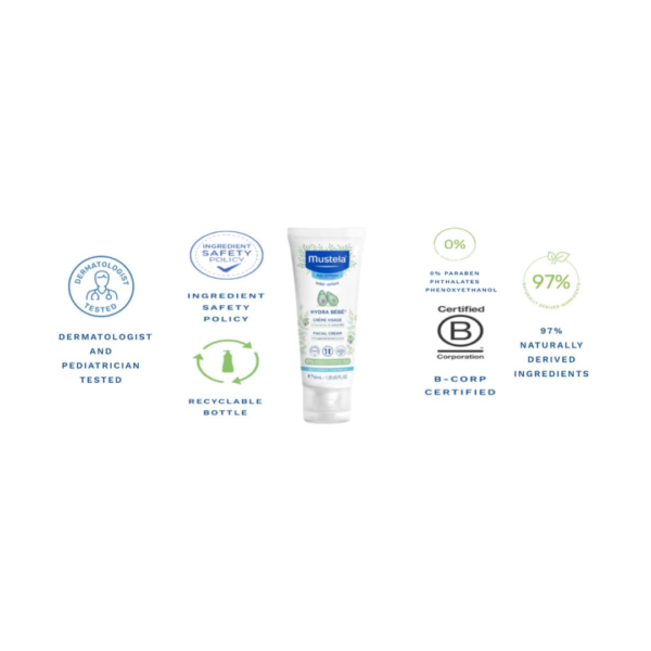 Mustela Baby Hydra Bébé Face Cream 40ml - Image 4